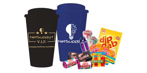 NetSupport mugs and retro sweets NetSupport mugs and retro sweets