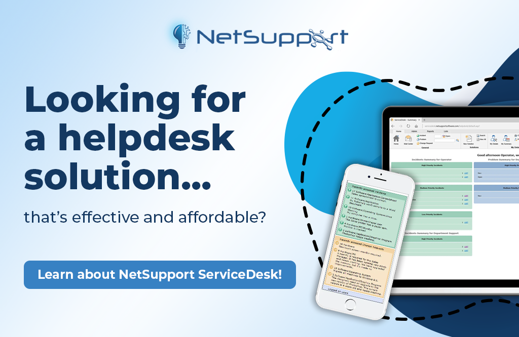 NetSupport ServiceDesk helpdesk solution IT support news image