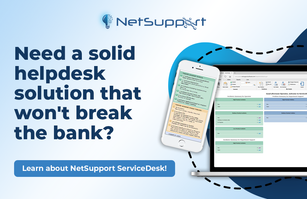 Helpdesk solution NetSupport ServiceDesk news image